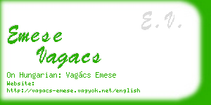 emese vagacs business card