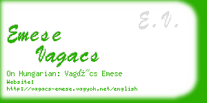 emese vagacs business card